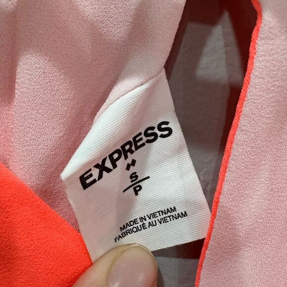 Neon Orange Express Cutout Strappy Tank Size S EUC - Picture 5 of 5